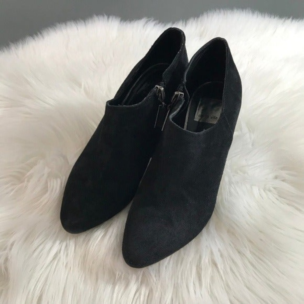(Sold) Dolce Vita Black Suede Beji Ankle Boots, 6 - Picture 2 of 7